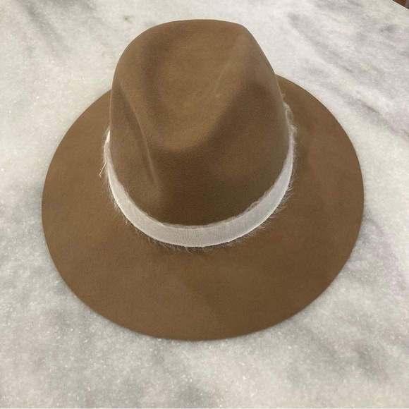 EUGENIA KIM Georgina Camel Wool Hat Mohair Ribbon Trim NWOT - Picture 4 of 11